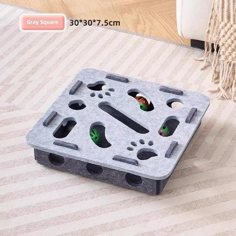Interactive Felt Cat Puzzle Box