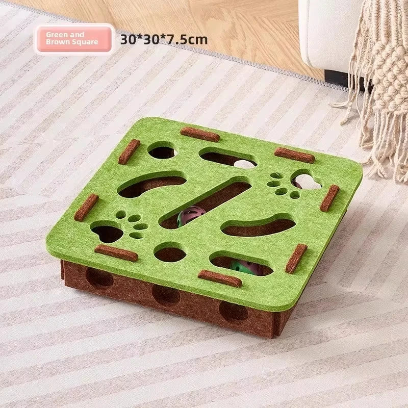 Interactive Felt Cat Puzzle Box