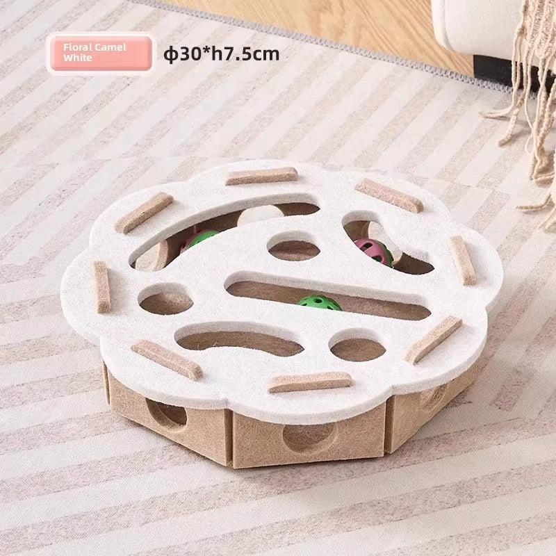 Interactive Felt Cat Puzzle Box