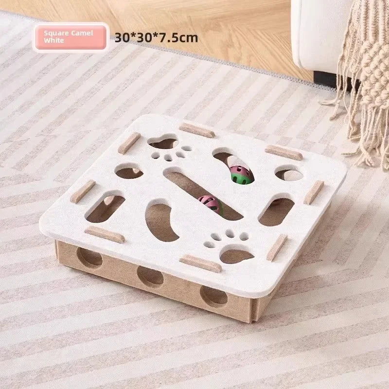 Interactive Felt Cat Puzzle Box
