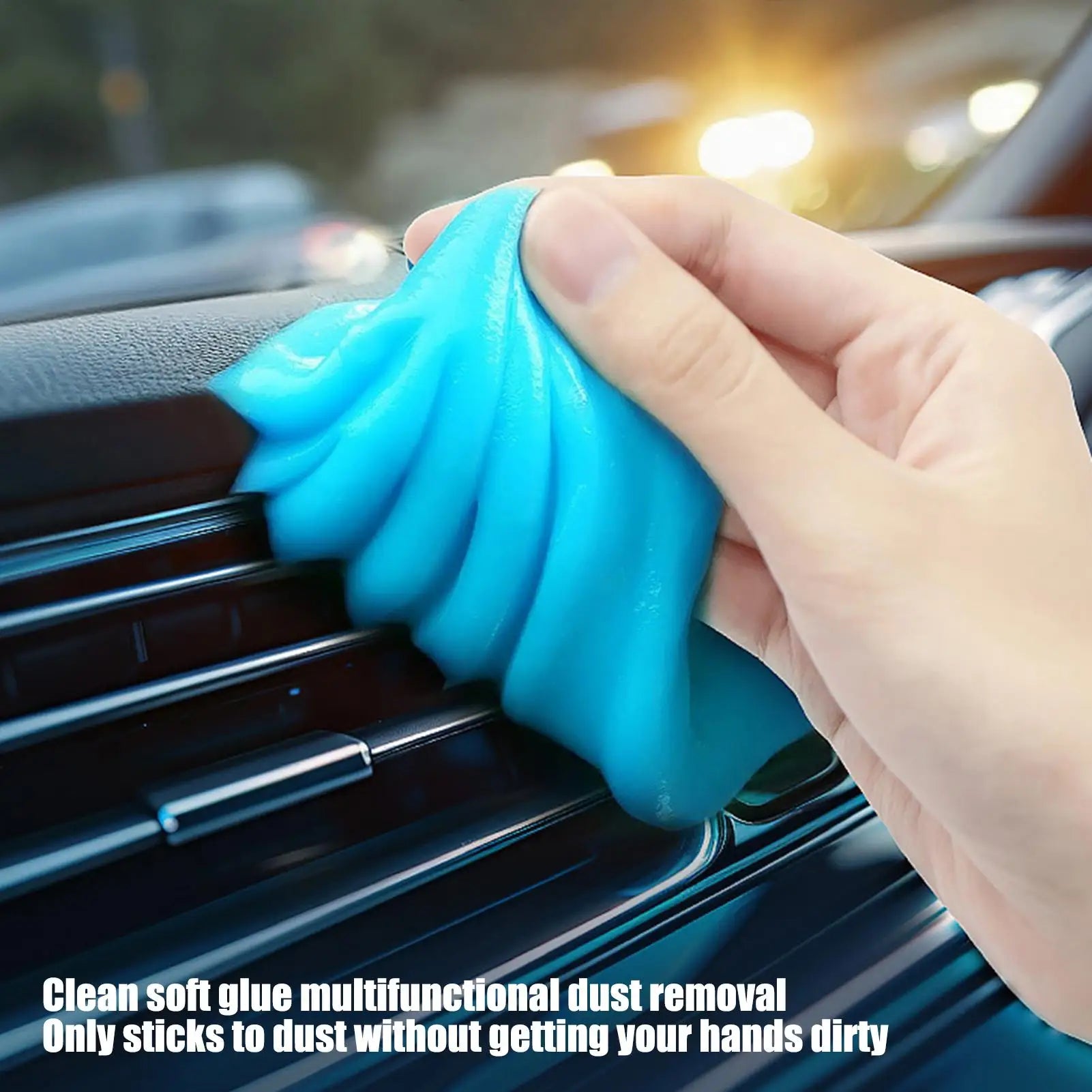 Car Interior Dust Cleaning Gel, Flexible Deformable Cleaner Gel, Deep Crevice Dirt Removal Tool, Portable Auto Care Supply